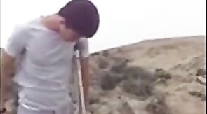 Hunk with a Big Bulge Outdoors