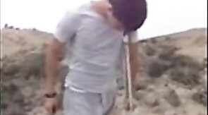 Hunk with a Big Bulge Outdoors