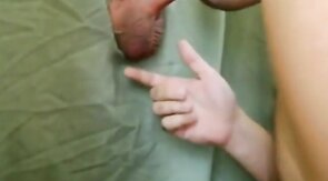 Twink's First Gloryhole Experience: Sucking a Big Cock