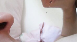 Amateur Creamy Close-Up: Slow-Mo Cum Swallowing!