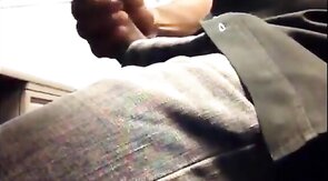 Black Cubicle Masturbation: Caught Jerking Off by Coworker