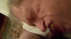 Grandpa Sucks Trucker's Big Cock, Swallows His Cum