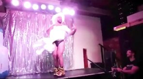 Muscular Bear Stripper with a Huge Cock