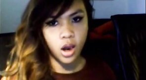 Sexy Asian Crossdresser Masturbates on Webcam