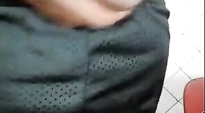 Big-Headed Black Cock in Shorts