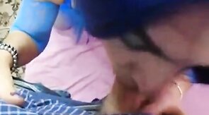 Crossdresser Deepthroats a Big Cock