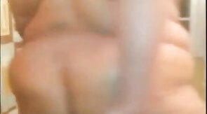 Fat Black Amateur Shows Dick, Ass & Tits