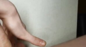 Twink Plays With His Small Uncut Cock on Webcam