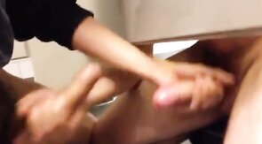 Bareback Twink Amateur Takes it in the WC