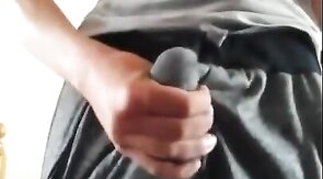 Hungarian Stud Strokes His Big Cock