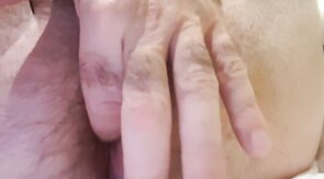 Hairy Bear Jerks Off in a Hotel Room and Cums Hard