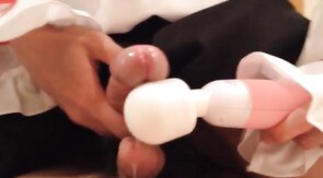 2 Asian Crossdressers Play with Sex Toys and Cum Hard