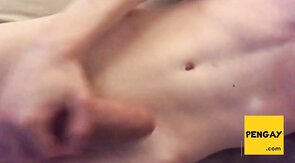 Big-Cock Twink Webcam Wank and Cum