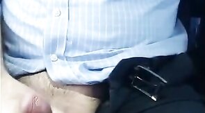 Bus Masturbation: Amateur Cum Shot