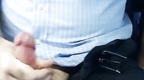 Bus Masturbation: Amateur Cum Shot