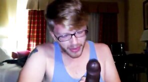 Big Black Cock Gets Serviced by a Hungry White Mouth