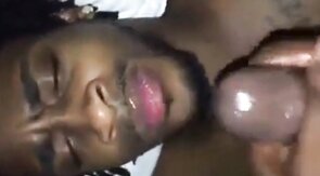Black Amateur Takes Big Cock, Gets Facial