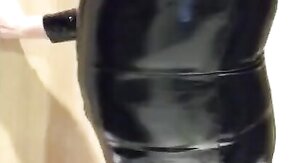 Black PVC, Nylons & Plastic Wrap - Gay BDSM Fun