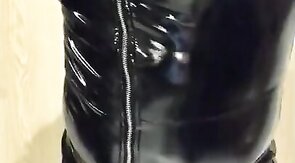 Black PVC, Nylons & Plastic Wrap - Gay BDSM Fun