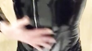 Black PVC, Nylons & Plastic Wrap - Gay BDSM Fun