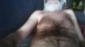Grandpa Stroking on Webcam