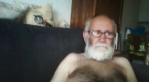 Grandpa Stroking on Webcam