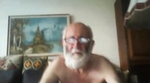 Grandpa Stroking on Webcam
