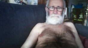 Grandpa Stroking on Webcam