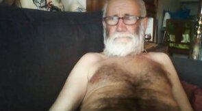 Grandpa Stroking on Webcam