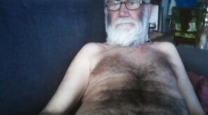 Grandpa Stroking on Webcam