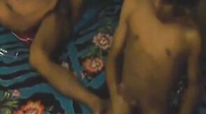 Bareback Gang Bang with Asian Amateurs