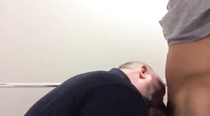 Bear and Twink in a Bathroom Stall