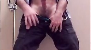 Bearded Daddy Jacks Off at Work