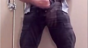 Bearded Daddy Jacks Off at Work