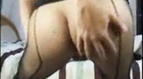 Asian Crossdresser Masturbates Solo