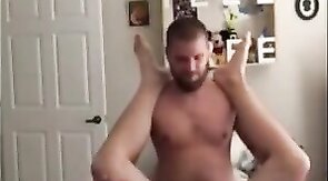 BubNPup: Bareback Daddy Bear Tops Pup