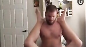 BubNPup: Bareback Daddy Bear Tops Pup