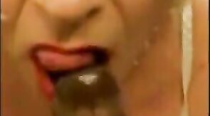 Crossdresser Amber Loves Sucking Big Black Cocks