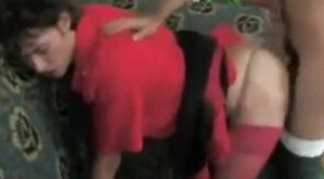 Diapered Crossdresser Bareback