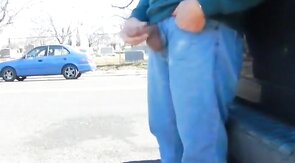 Big-Cock Daddy Stroking Outdoors