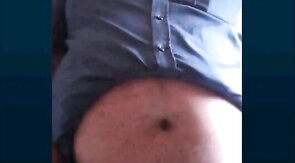 Fat Turkish Grandpa Strokes His Cock