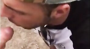 Fat Cock Sucking in the Woods by Horny Amateur