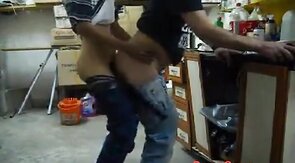 Bareback Fun in the Back Room for Two Horny Amateurs