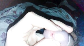 Stroking my cock and cumming hard