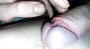 Stroking my cock and cumming hard