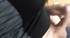 Crossdresser Masturbation with Big Tits & Stockings