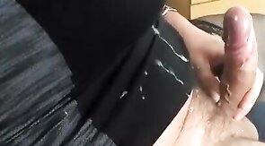 Crossdresser Masturbation with Big Tits & Stockings