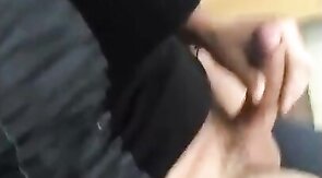 Crossdresser Masturbation with Big Tits & Stockings