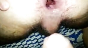 Amateur Bareback: Daddy's Big Cock Makes That Hole Gape