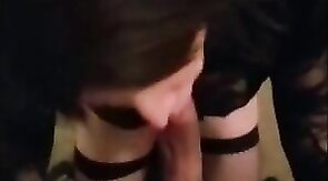 First Interracial Bareback with a Sissy Crossdresser